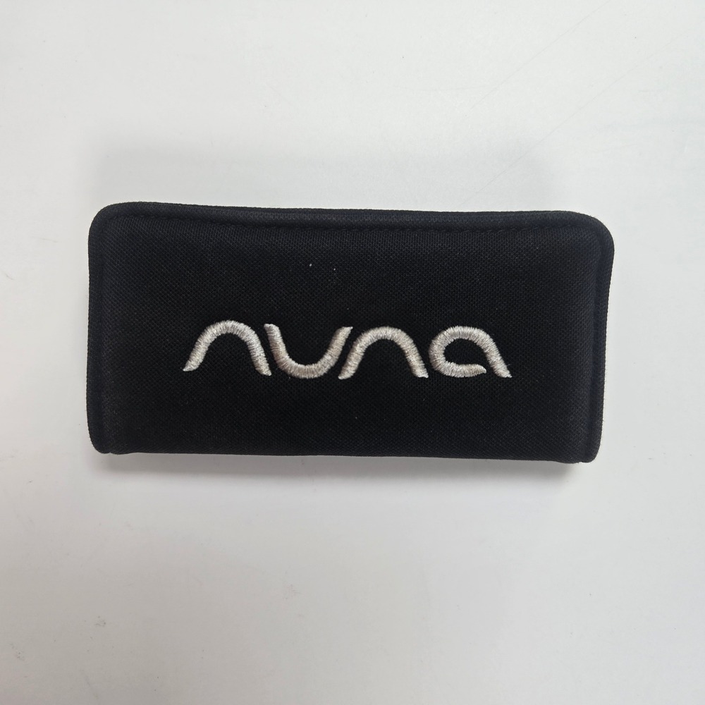 Nuna Harness Shoulder Strap Pad Cover Black Embroidered Logo Replacement